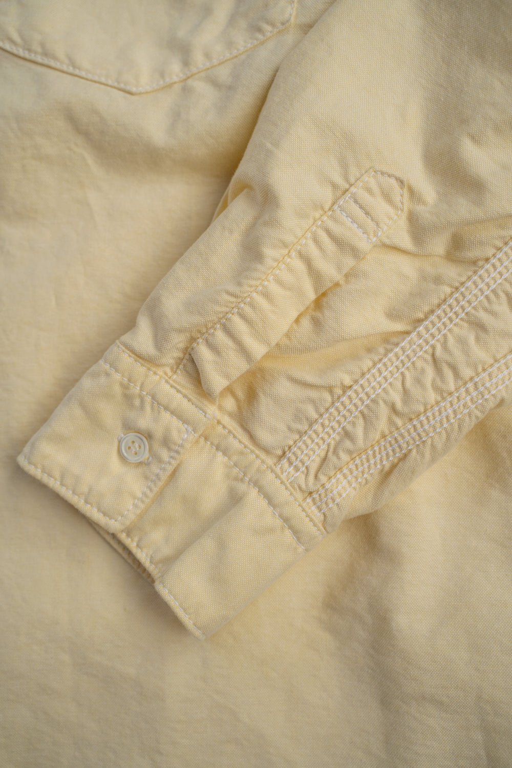 SH04B ボックスワイド3本針シャツ ox（YELLOW）