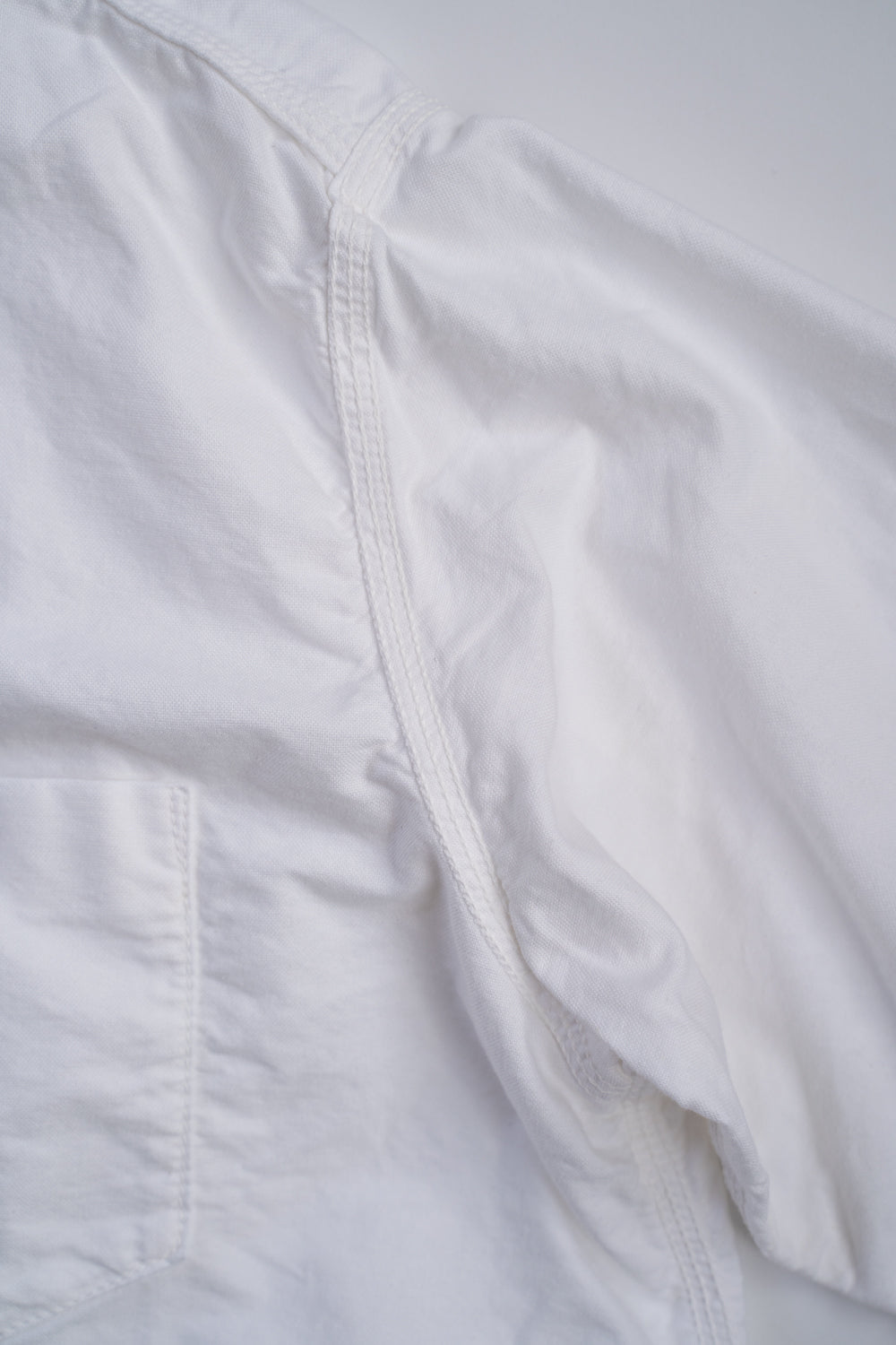 SH04B ボックスワイド3本針シャツ ox（WHITE）