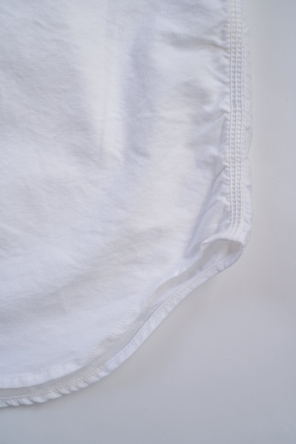 SH04B ボックスワイド3本針シャツ ox（WHITE）