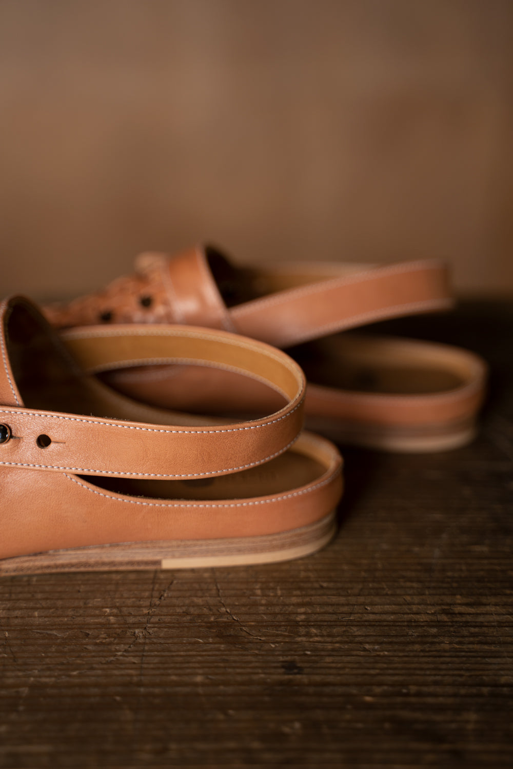 【ラスト1点】Cage Sandals（Horse Membrane-CAMEL）