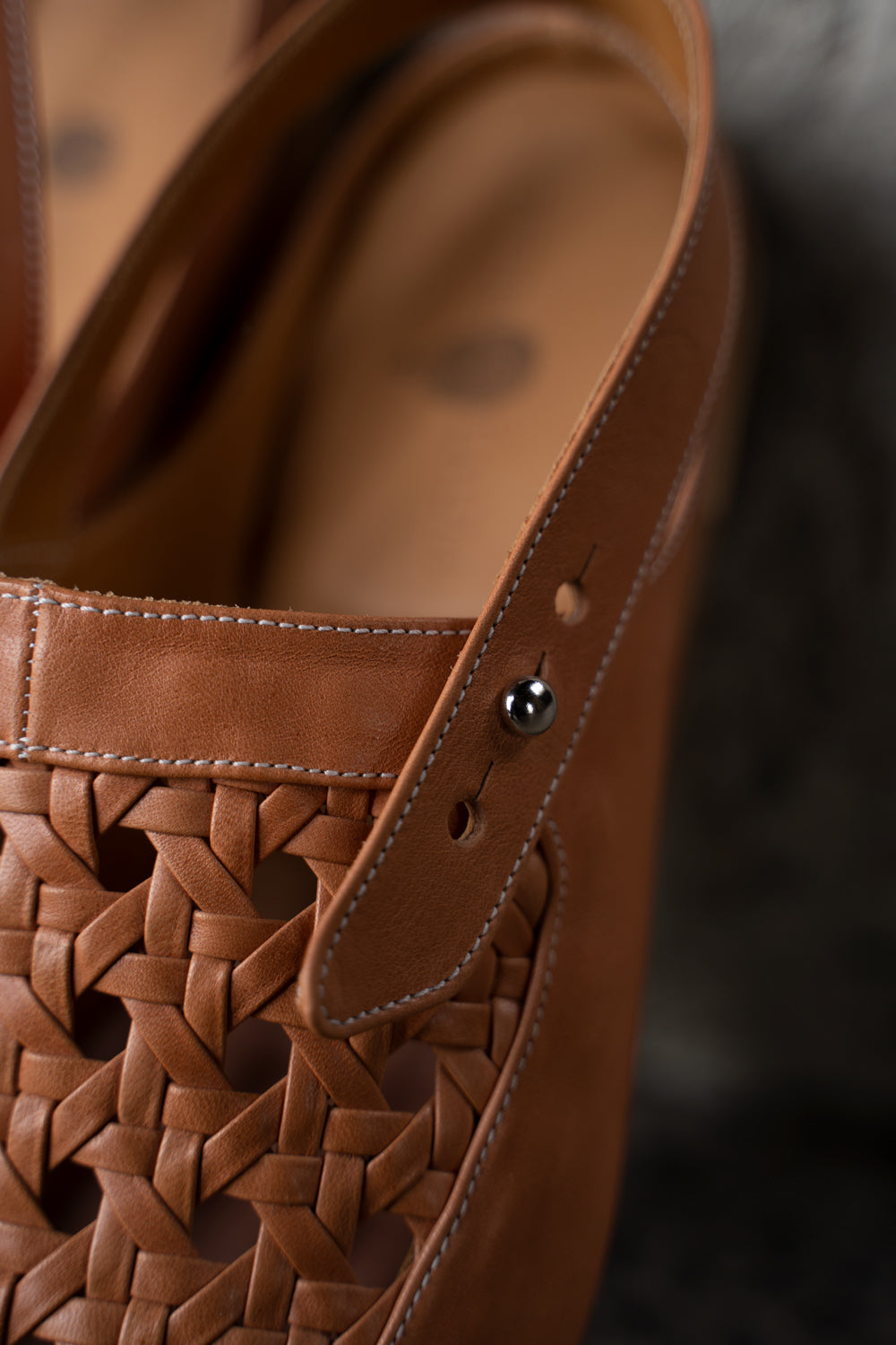 【ラスト1点】Cage Sandals（Horse Membrane-CAMEL）