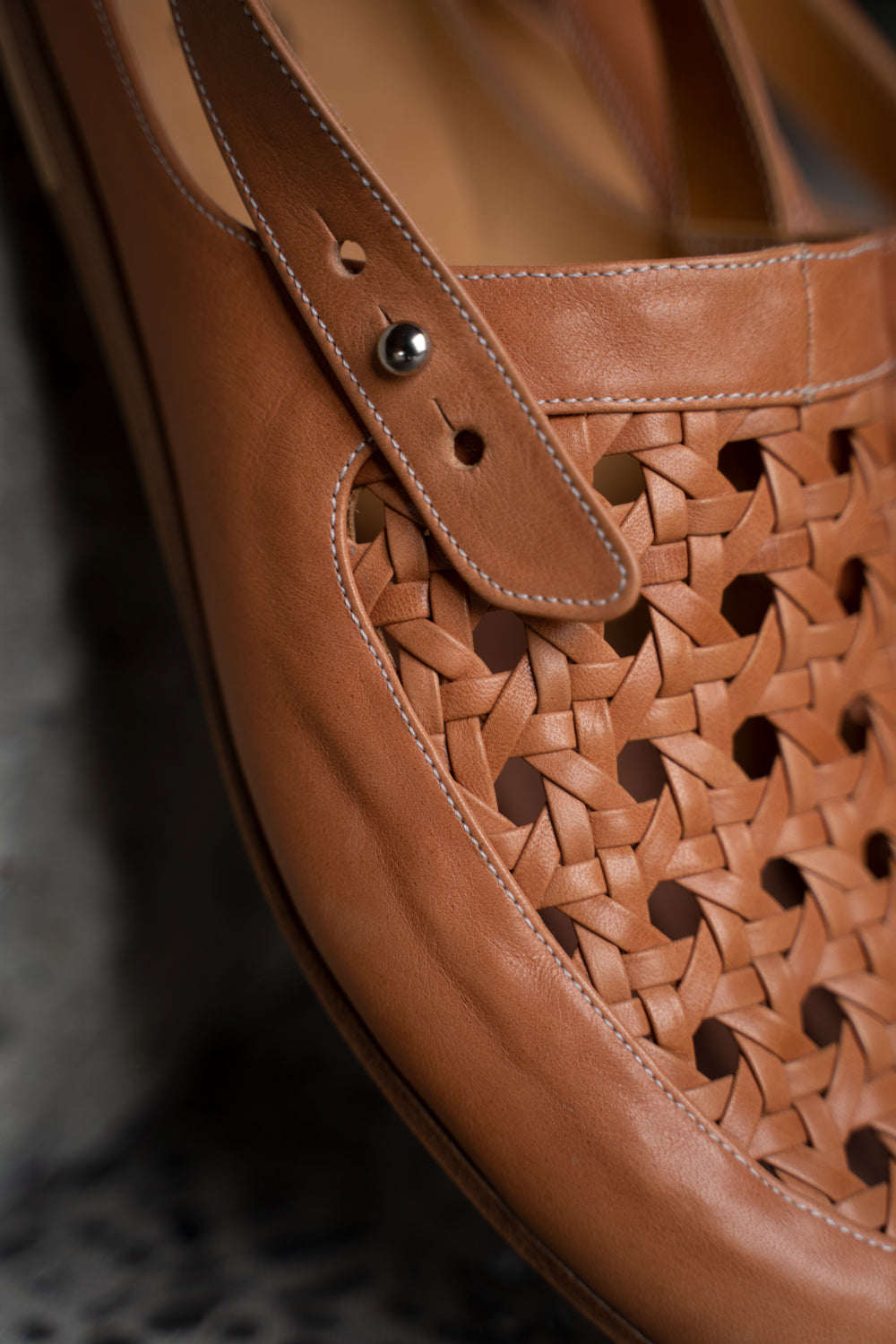 【ラスト1点】Cage Sandals（Horse Membrane-CAMEL）