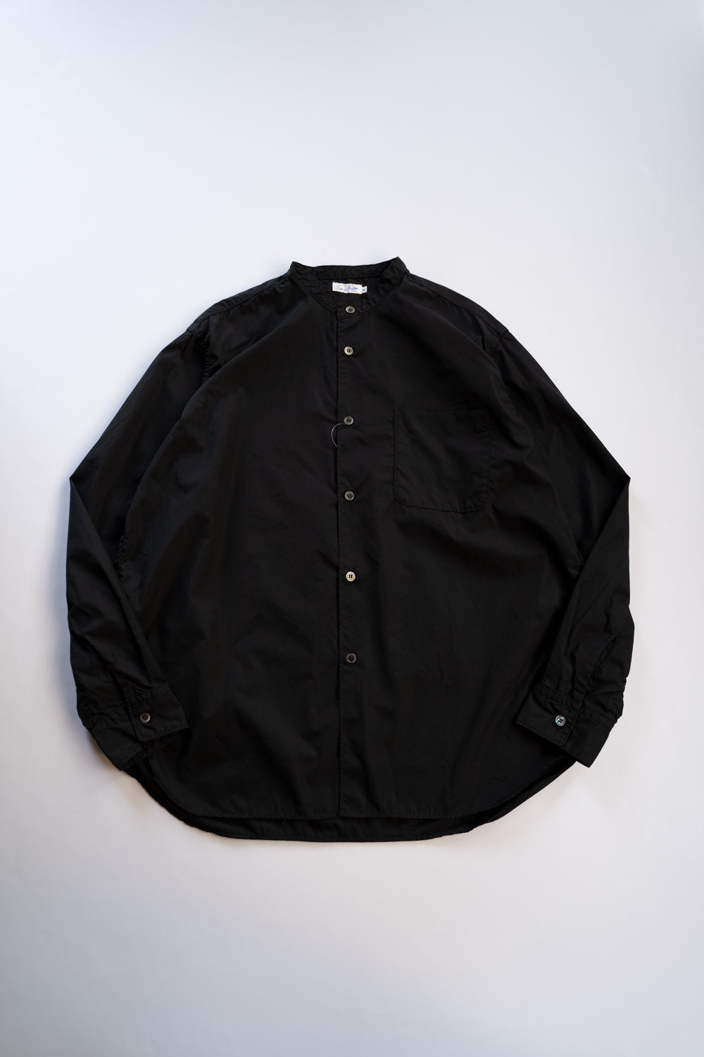 SH06B ボックススタンド２本針シャツ（BLACK）