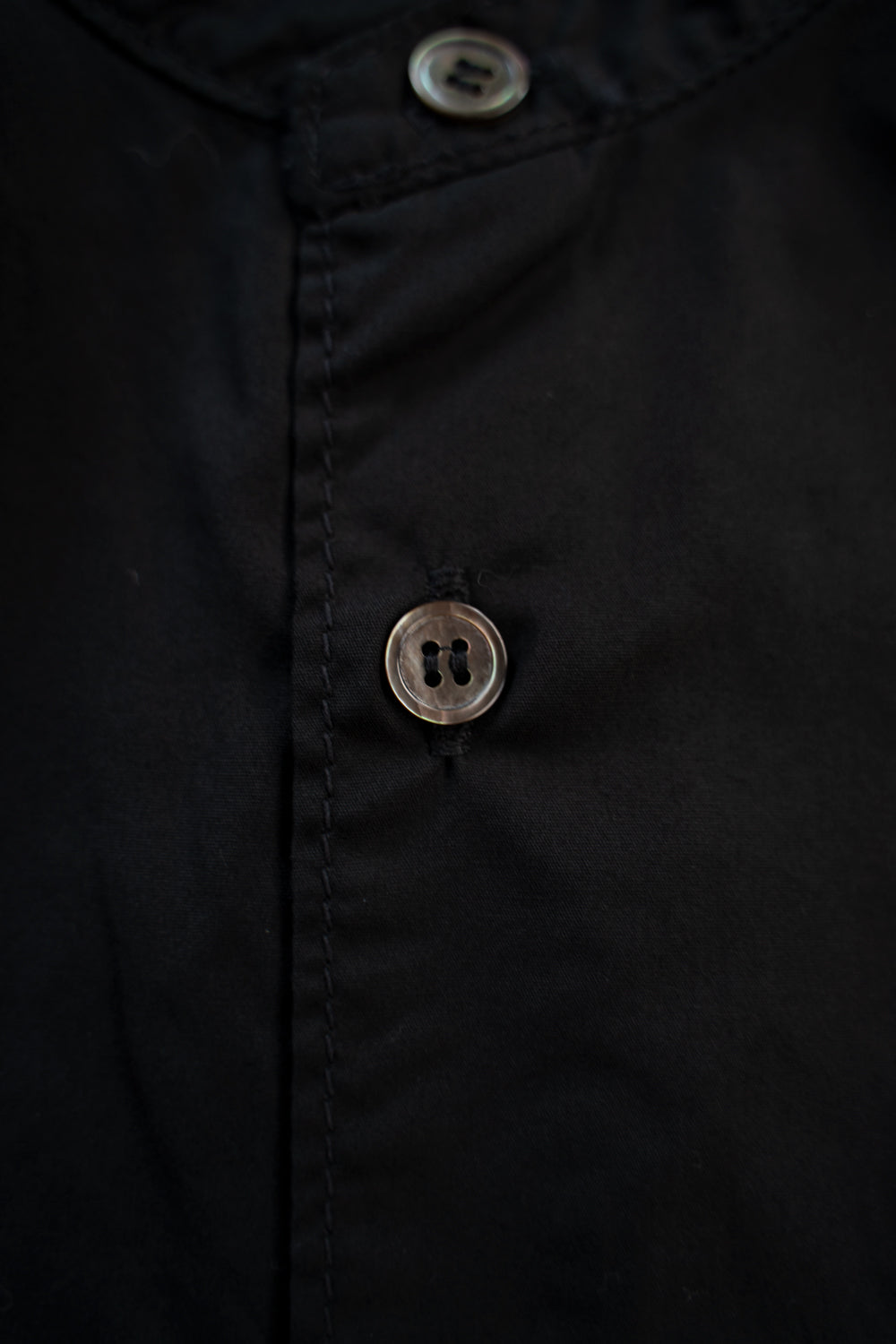 SH06B ボックススタンド２本針シャツ（BLACK）