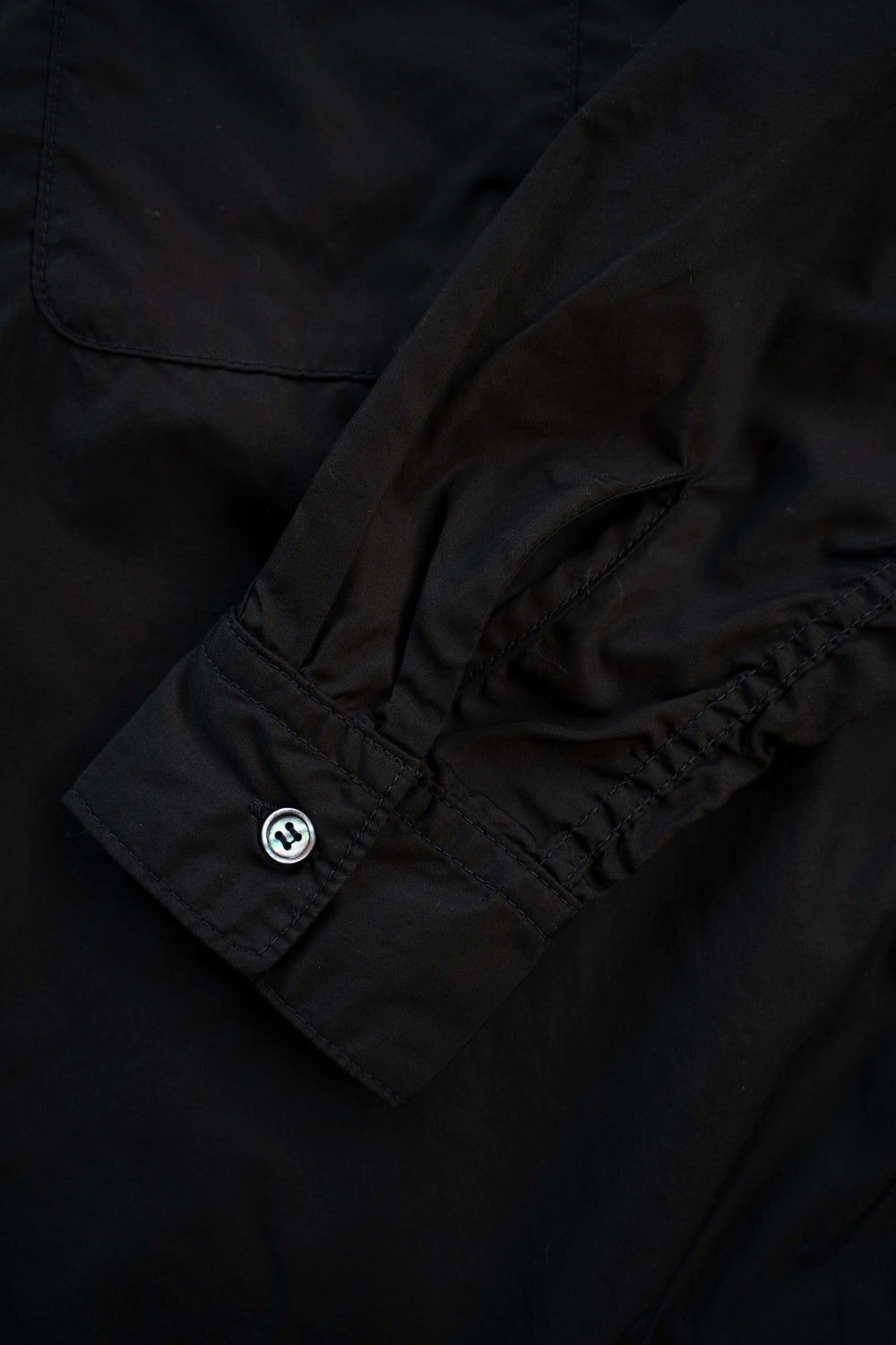 SH06B ボックススタンド２本針シャツ（BLACK）