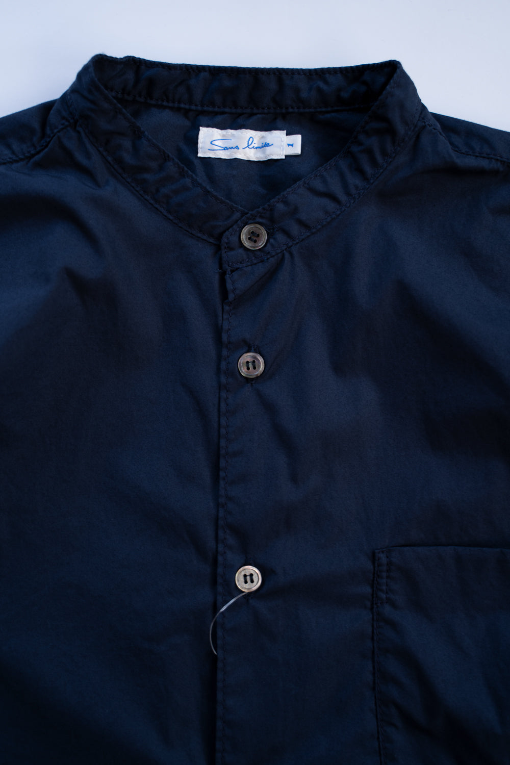 【ラスト1点】SH06B ボックススタンド２本針シャツ（NAVY）