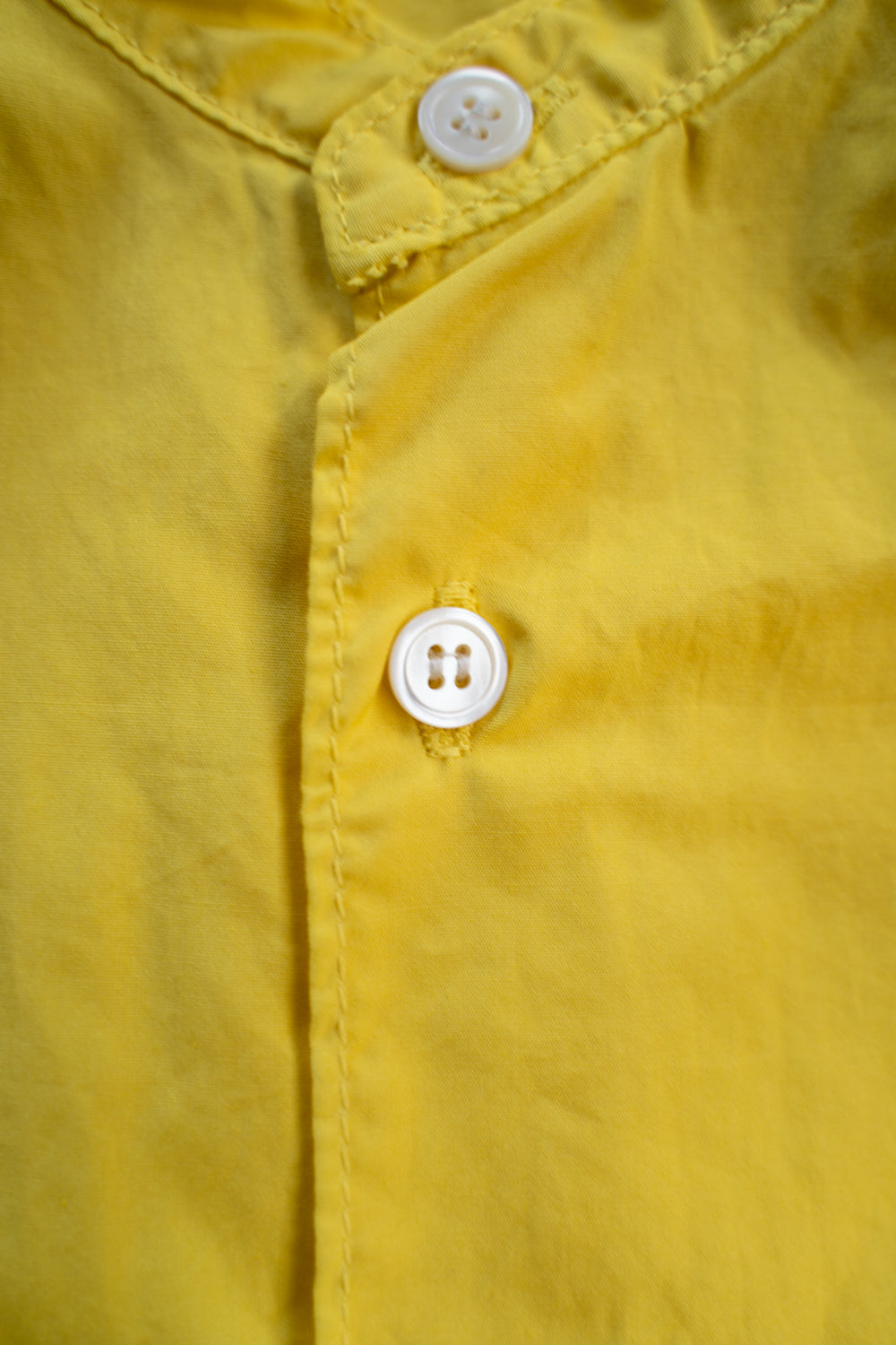【ラスト1点】SH06B ボックススタンド２本針製品染シャツ（YELLOW）