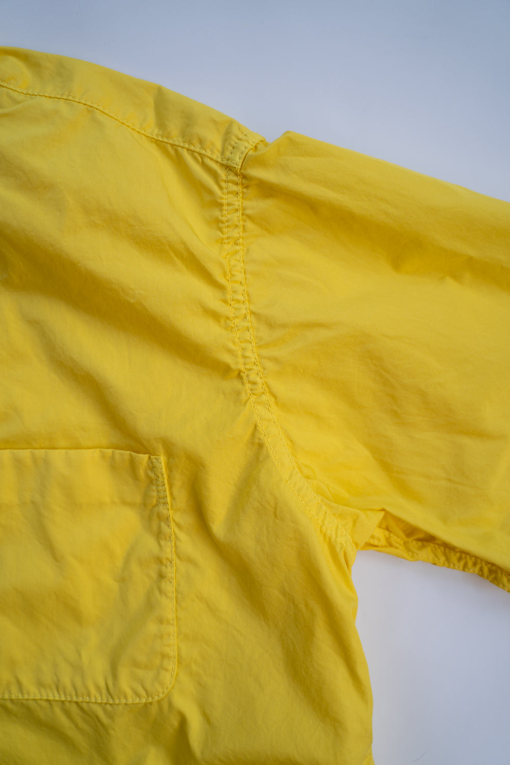 【ラスト1点】SH06B ボックススタンド２本針製品染シャツ（YELLOW）