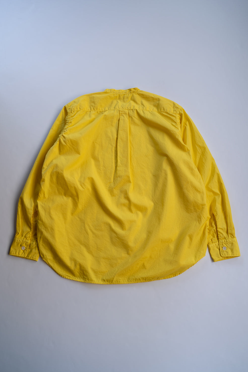 【ラスト1点】SH06B ボックススタンド２本針製品染シャツ（YELLOW）