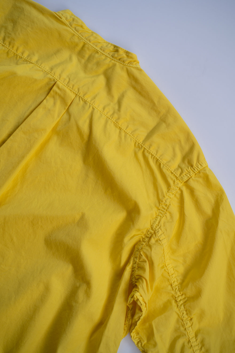 【ラスト1点】SH06B ボックススタンド２本針製品染シャツ（YELLOW）