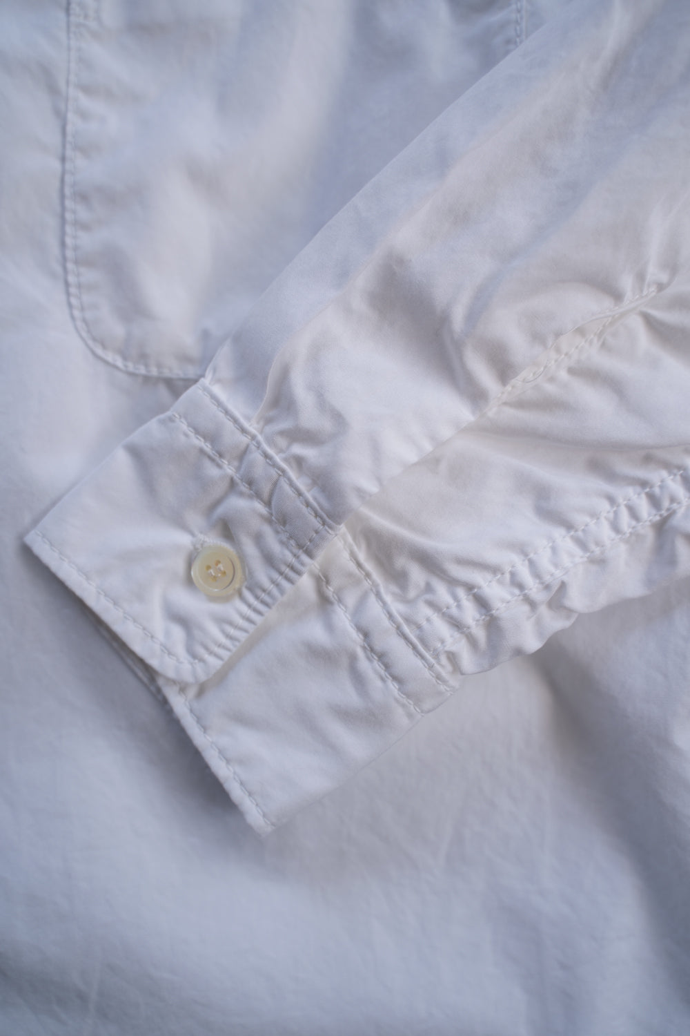 Sans limite/サンリミット】SH06B ボックススタンド2本針シャツ（WHITE）