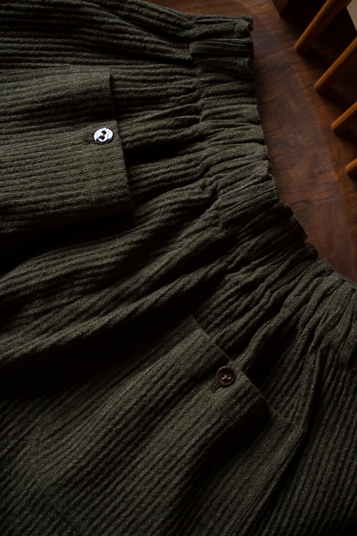Cocoon Pants - Yak Linen Cotton Cord -（MOSS）