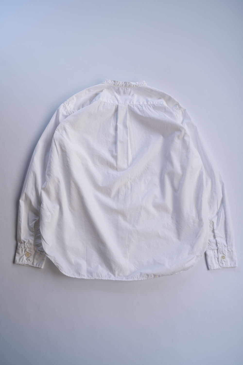 SH06B ボックススタンド２本針シャツ（WHITE）