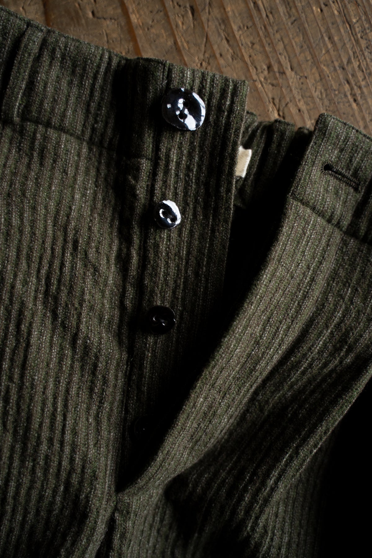 Cocoon Pants - Yak Linen Cotton Cord -（MOSS）