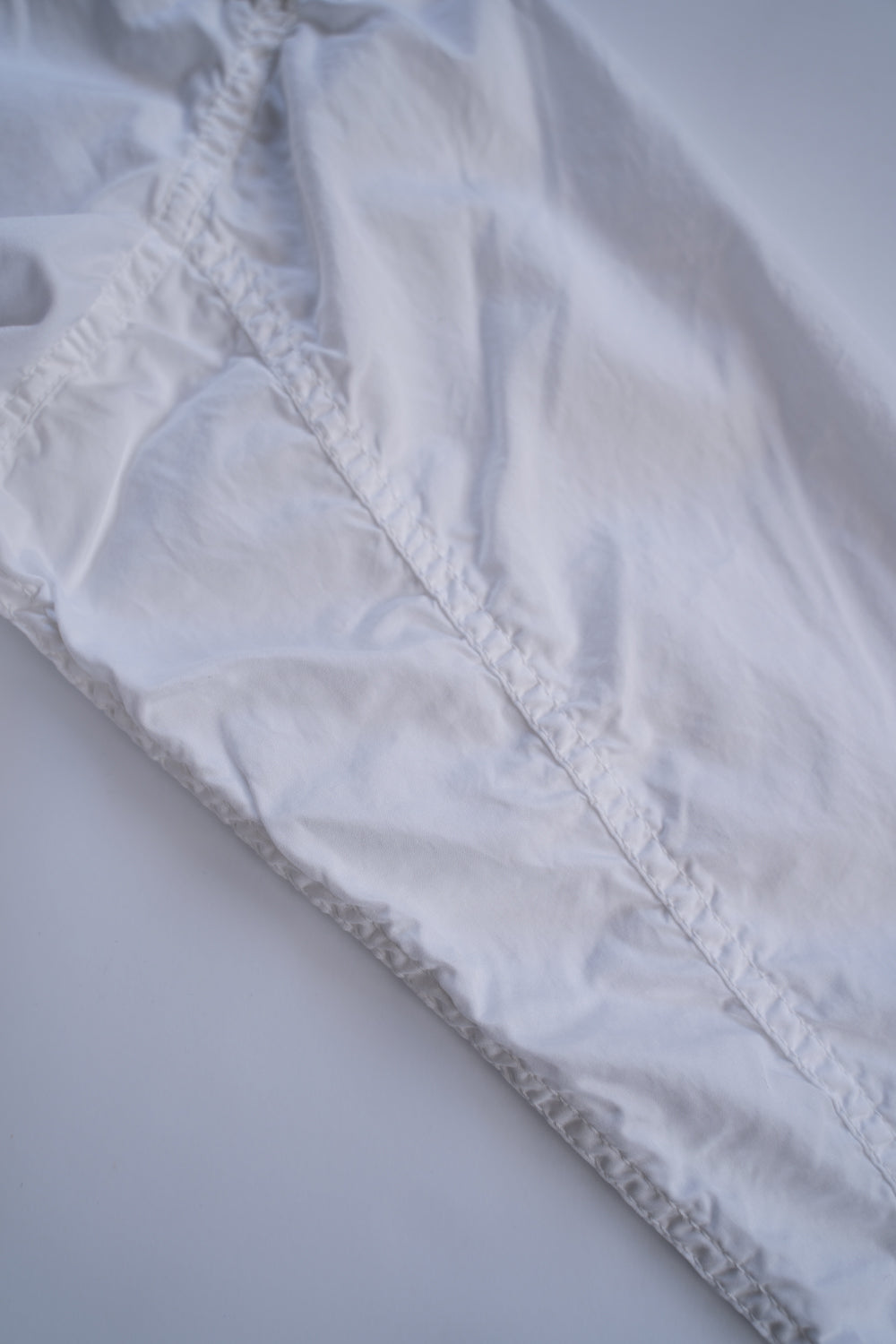 SH06B ボックススタンド２本針シャツ（WHITE）