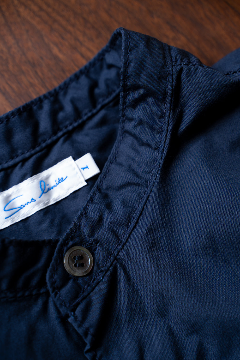 【ラスト1点】SH06B ボックススタンド２本針シャツ（NAVY）
