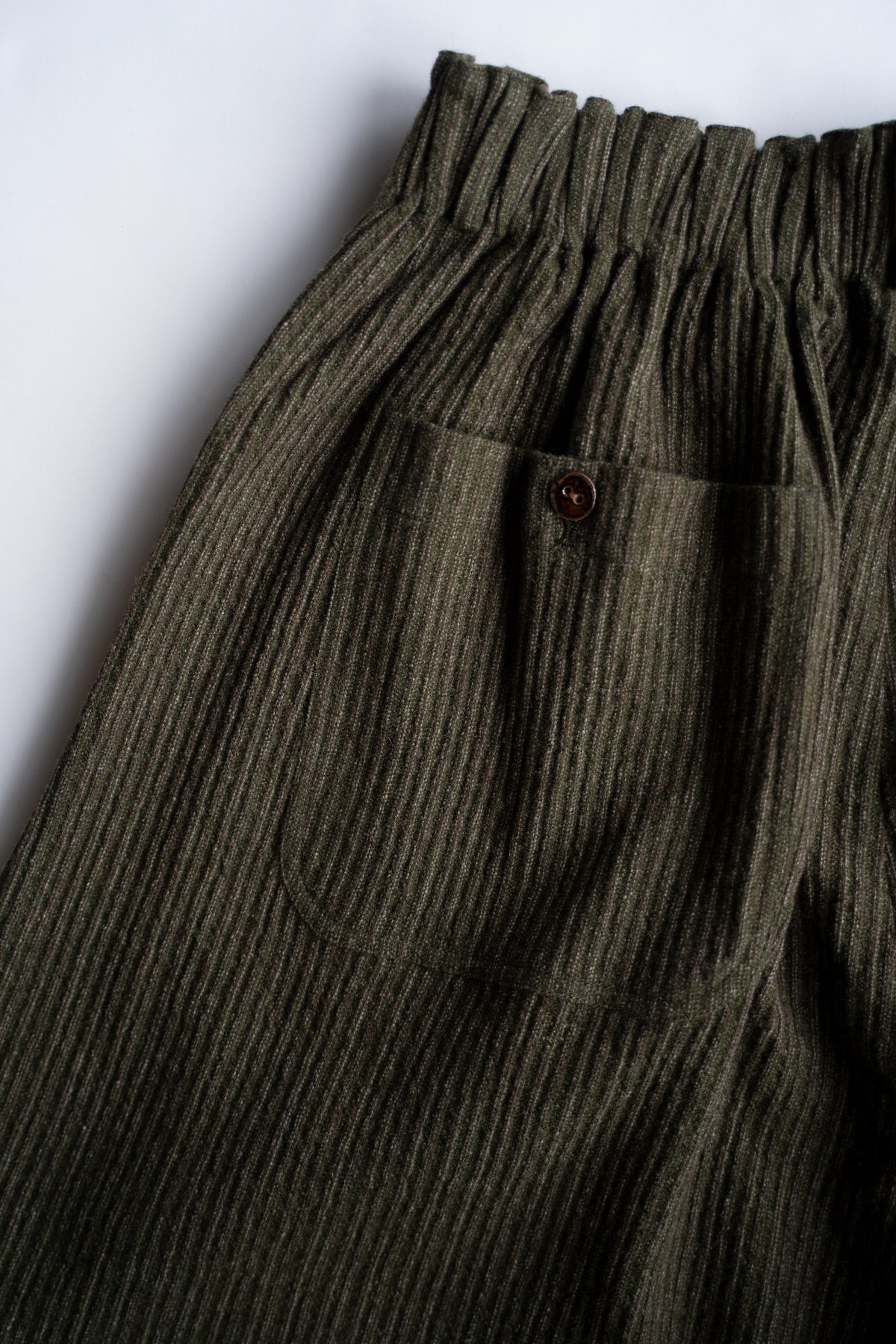 Cocoon Pants - Yak Linen Cotton Cord -（MOSS）