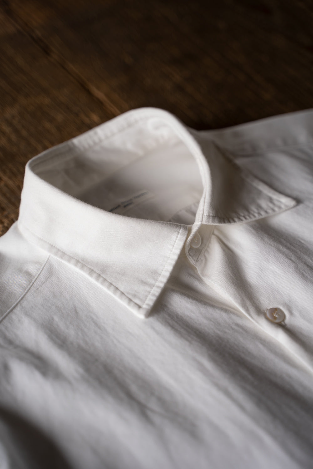 【ラスト1点】Vintage Dressed Twill Windsor Wide Collar Shirt（OYSTER WHITE）