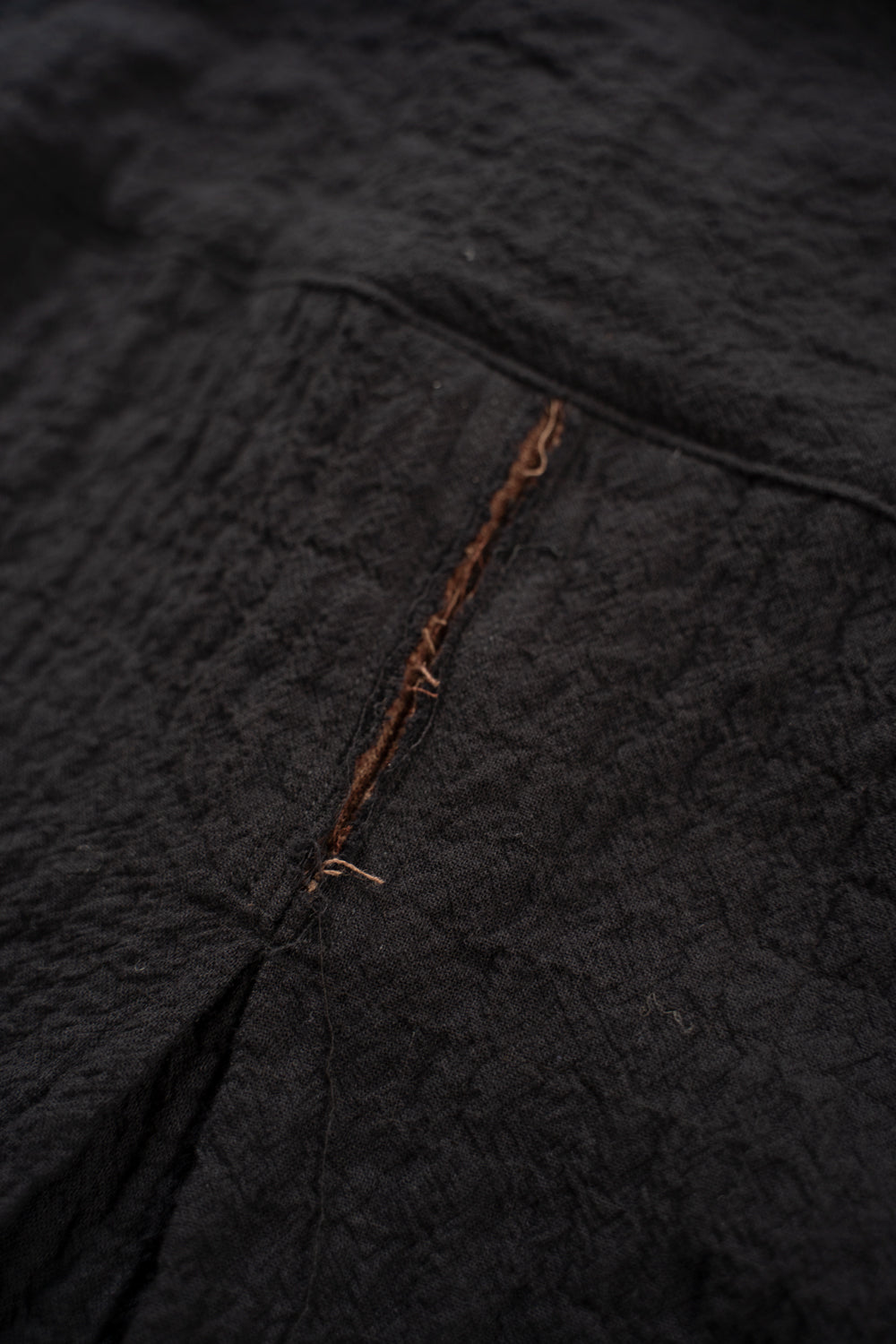 【ラスト1点】Shirring Lawn Bib Front Shirt/シャーリングローンビブフロントシャツ（BLACK）