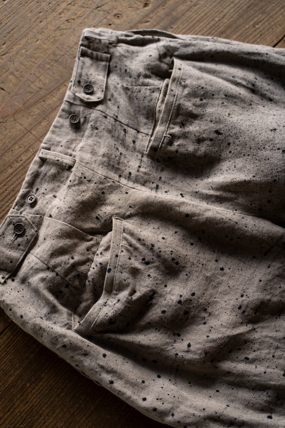 【ラスト1点】Airbrushed Dyed Fabrics Hook Pants/エアーブラッシュドダイドファブリックスホックパンツ（ECRU）