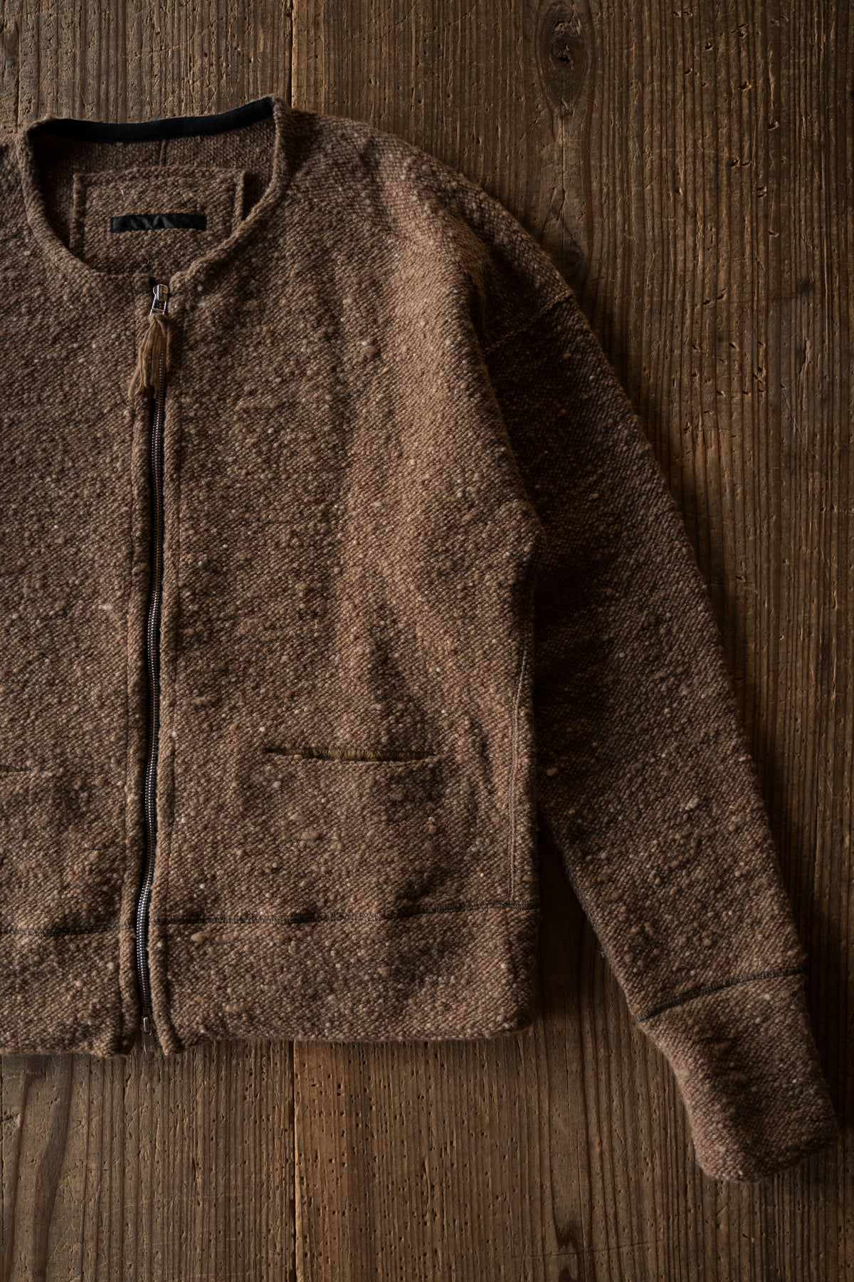 【ラスト1点】Anatomical Cut Zip Cardigan "DRIVE"（MAPLE）