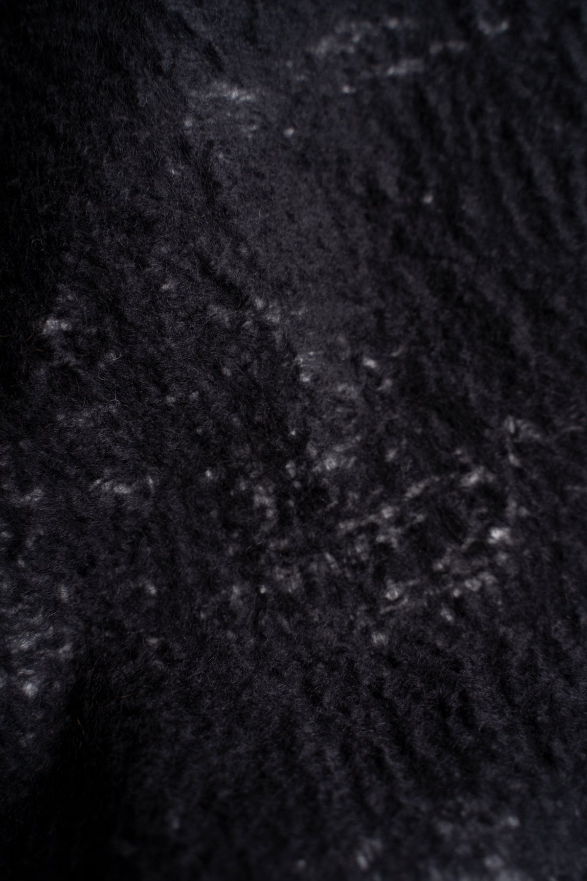 【ラスト1点】Wool Silk Stole "Painting 300" （BLACK/WHITE）