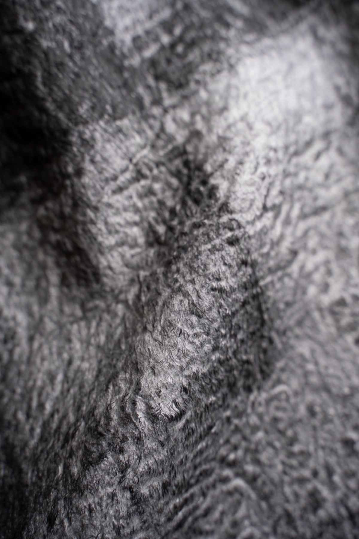【ラスト1点】Wool Silk Stole "Painting 300" （BLACK/WHITE）