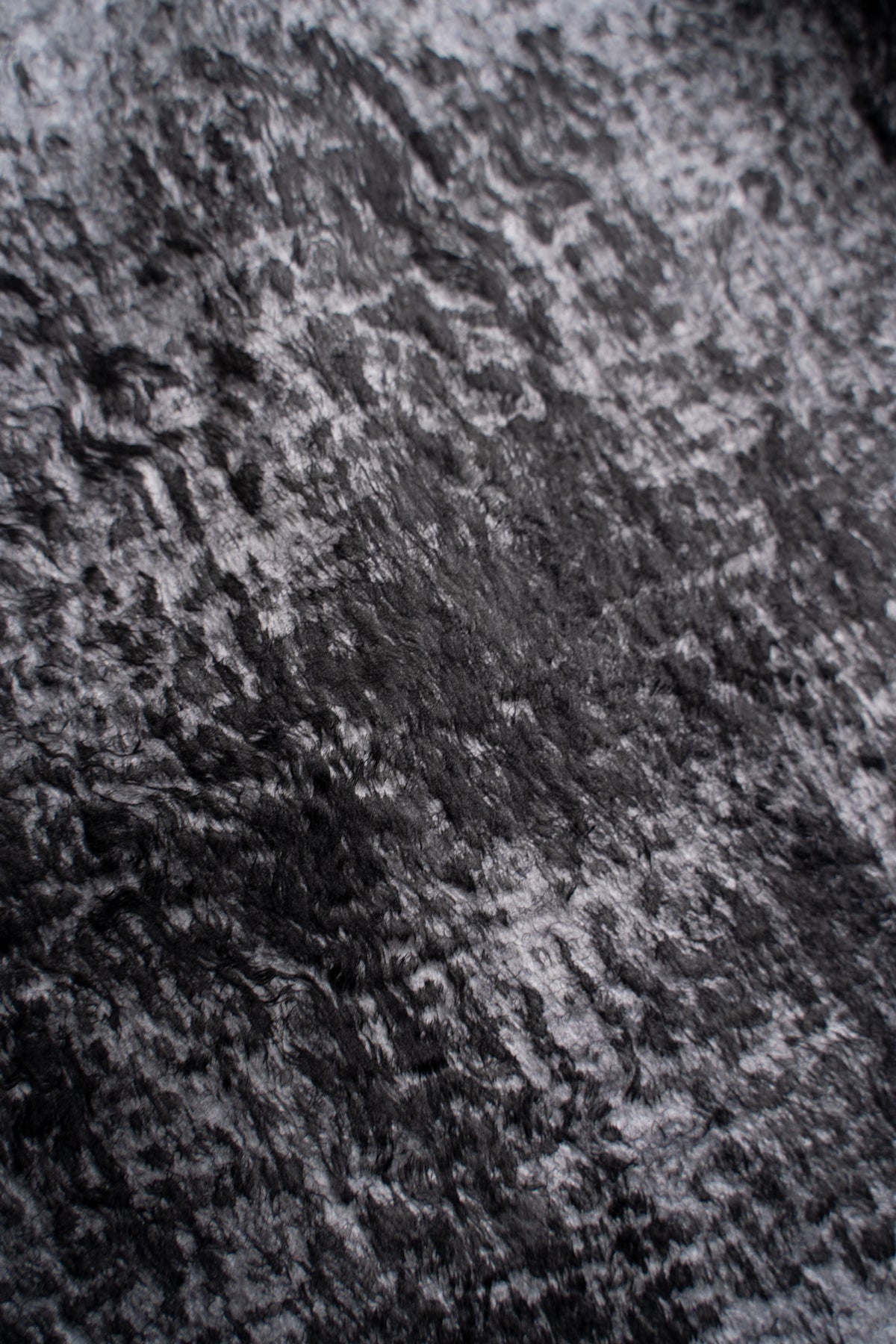 【ラスト1点】Wool Silk Stole "Painting 300" （BLACK/WHITE）