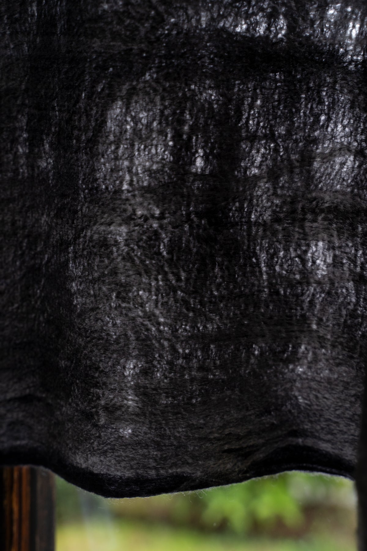 【ラスト1点】Wool Silk Stole "Painting 300" （BLACK/WHITE）