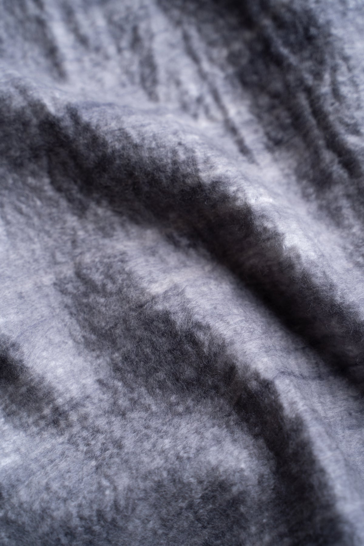 【ラスト1点】Wool Silk Stole "Painting 300" （GREY MELANGE/WHITE）