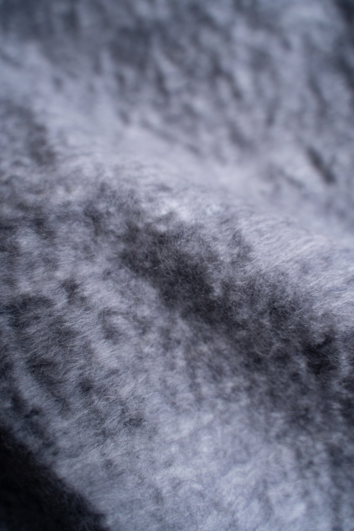 【ラスト1点】Wool Silk Stole "Painting 300" （GREY MELANGE/WHITE）