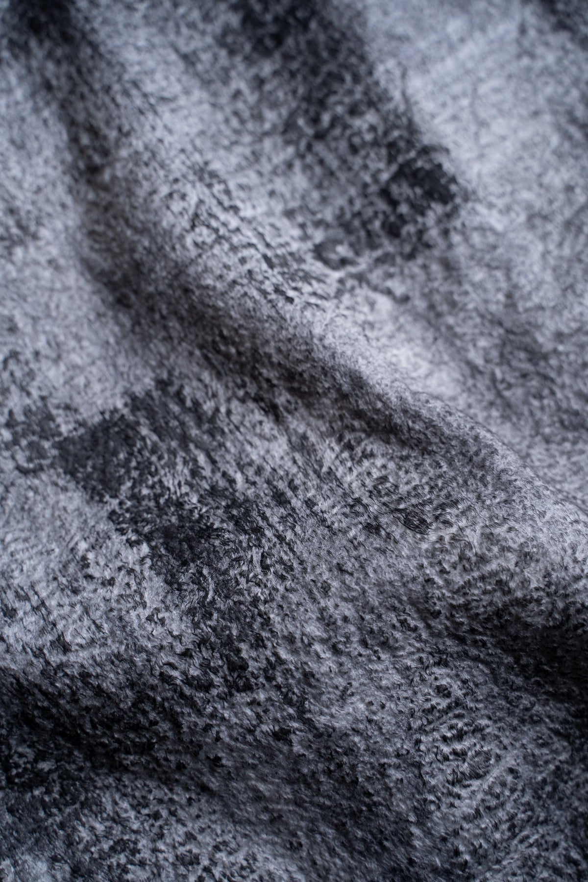 【ラスト1点】Wool Silk Stole "Painting 300" （GREY MELANGE/WHITE）