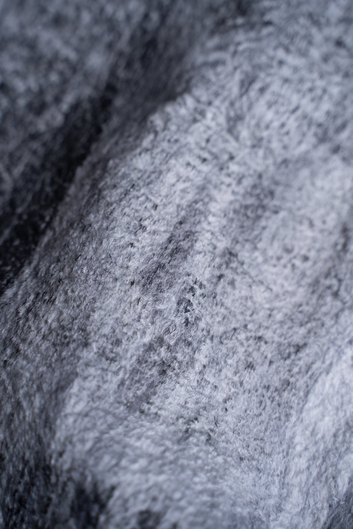 【ラスト1点】Wool Silk Stole "Painting 300" （GREY MELANGE/WHITE）