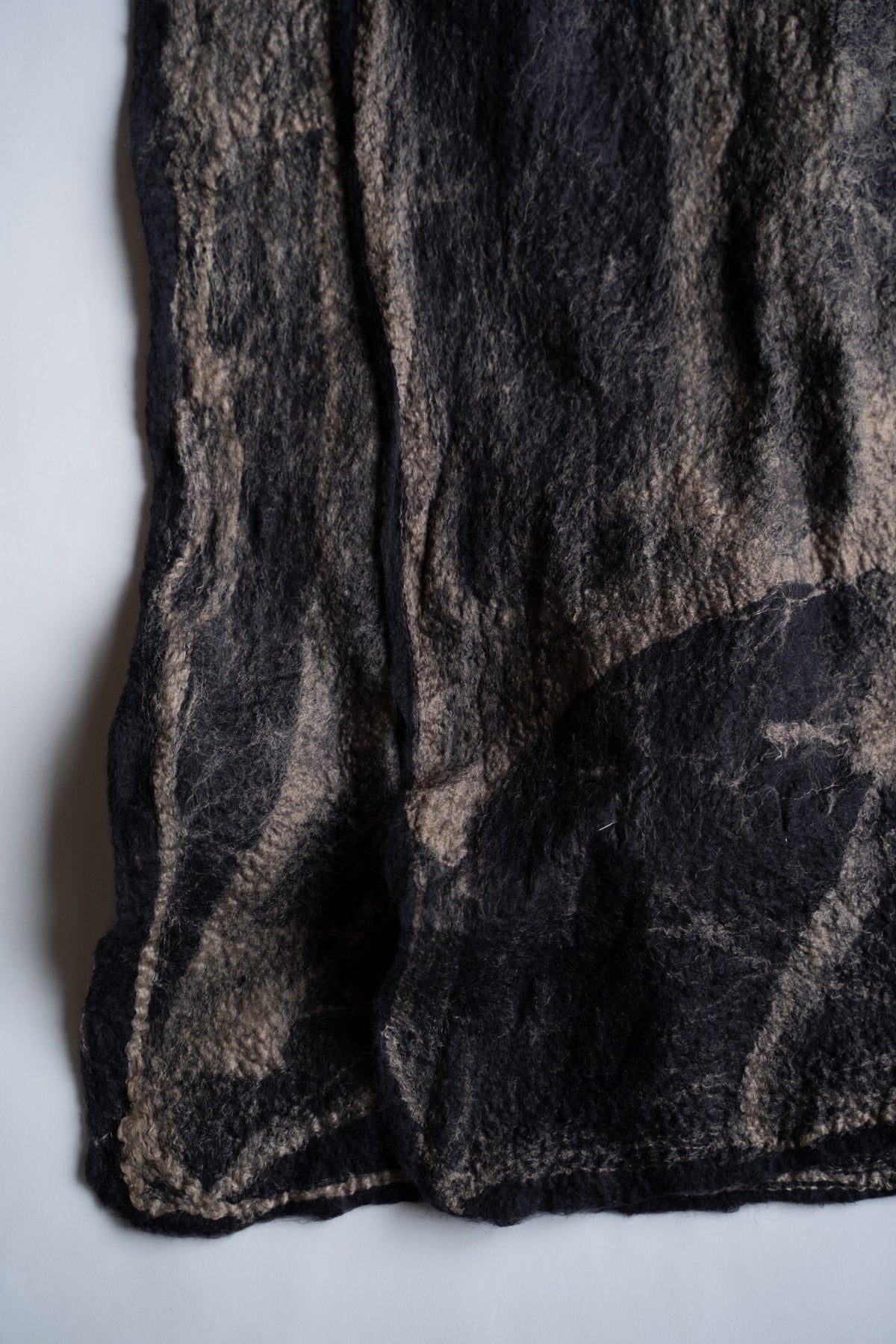 【ラスト1点】Wool Silk Stole "LIGHT 200" （BLACKBOARD/EARTH）
