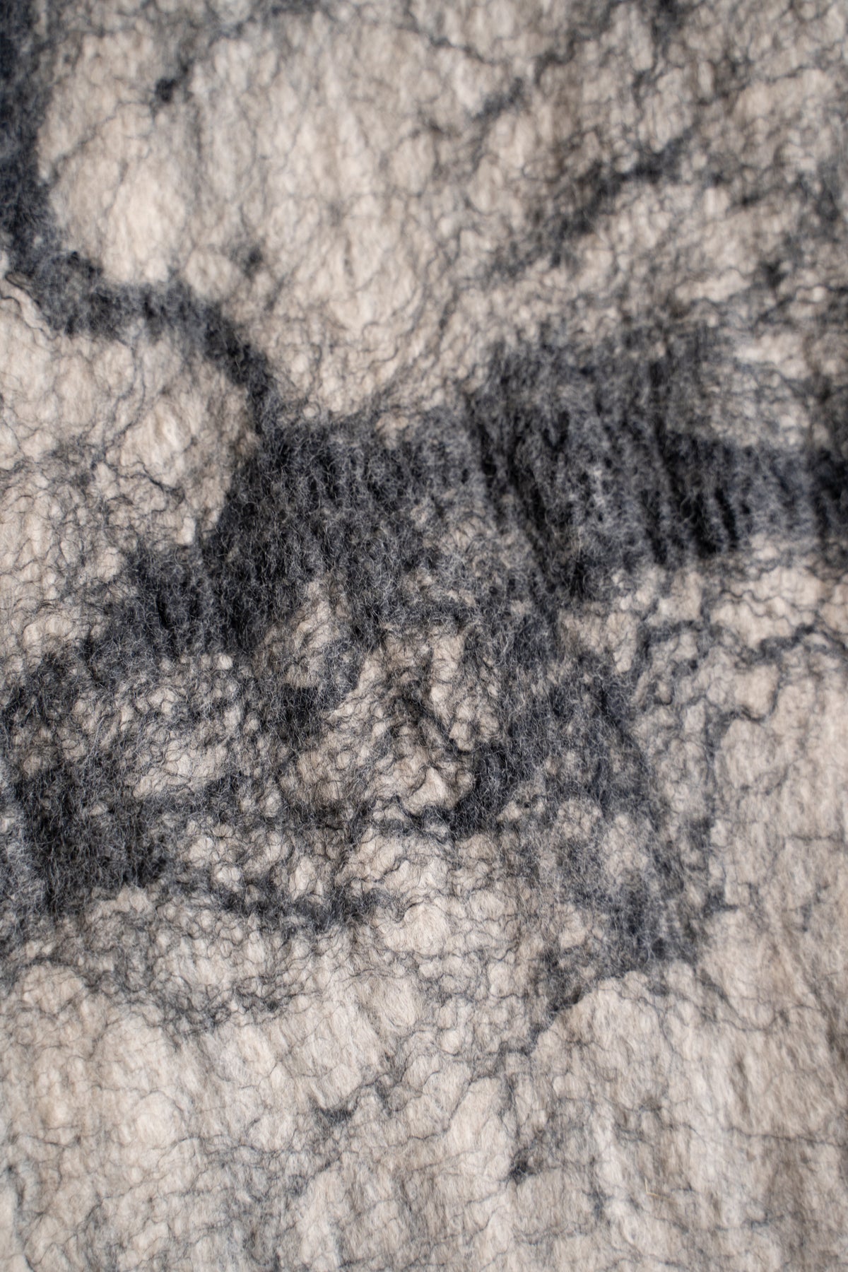 【ラスト1点】Wool Silk Stole "LIGHT 200" （BEIGE/BLACK）