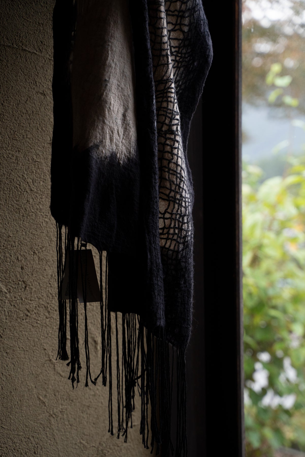 【ラスト1点】Wool Stole "PUCCINI" （LIGHTGRAY-BEIGE）