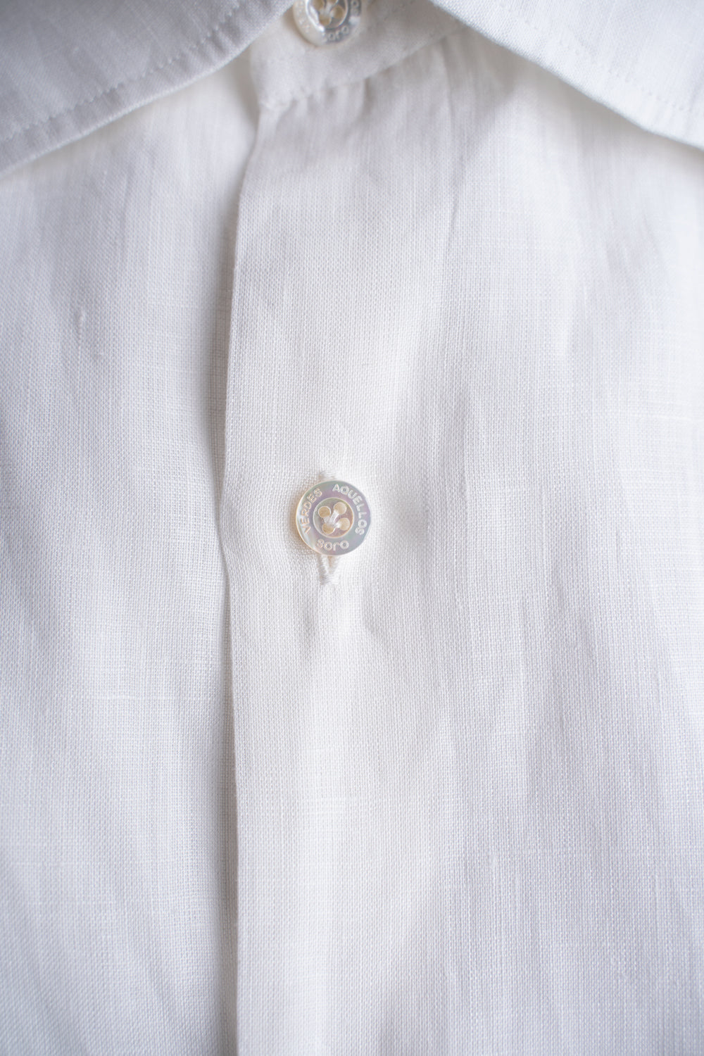 Authentic Linen Poplin Windsor Wide Collar Shirt（PEARL WHITE）