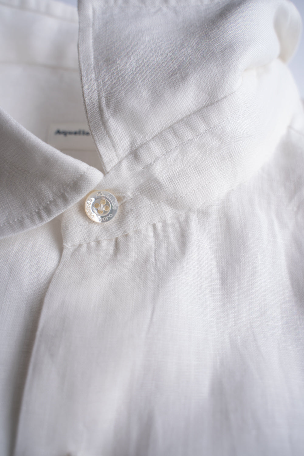 Authentic Linen Poplin Windsor Wide Collar Shirt（PEARL WHITE）