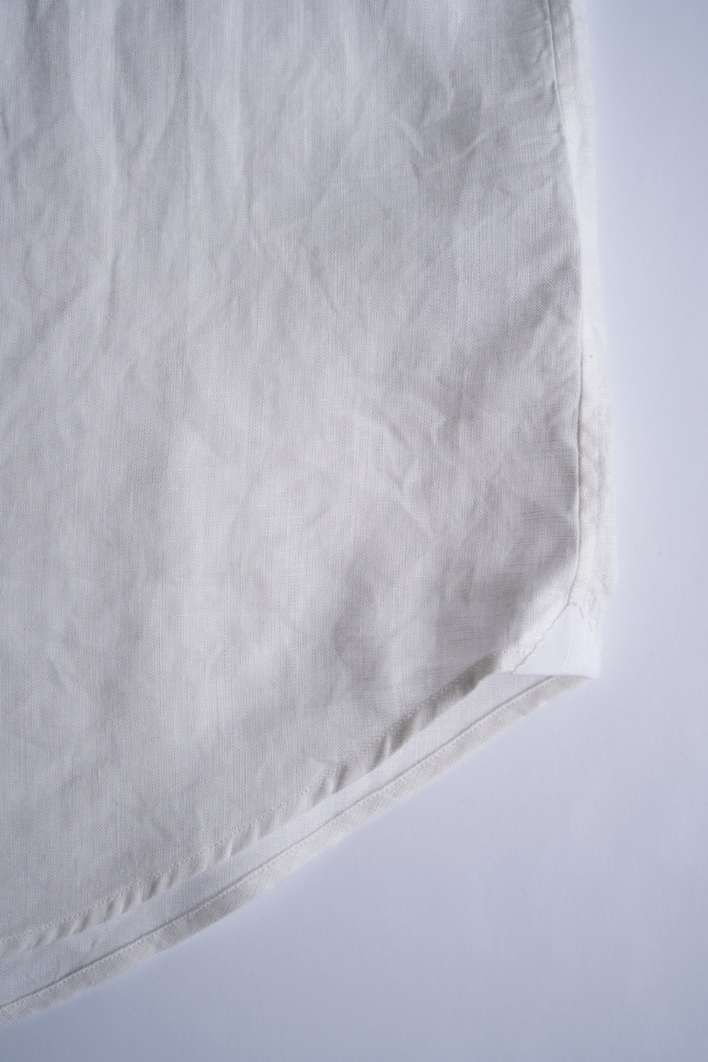 Authentic Linen Poplin Windsor Wide Collar Shirt（PEARL WHITE）