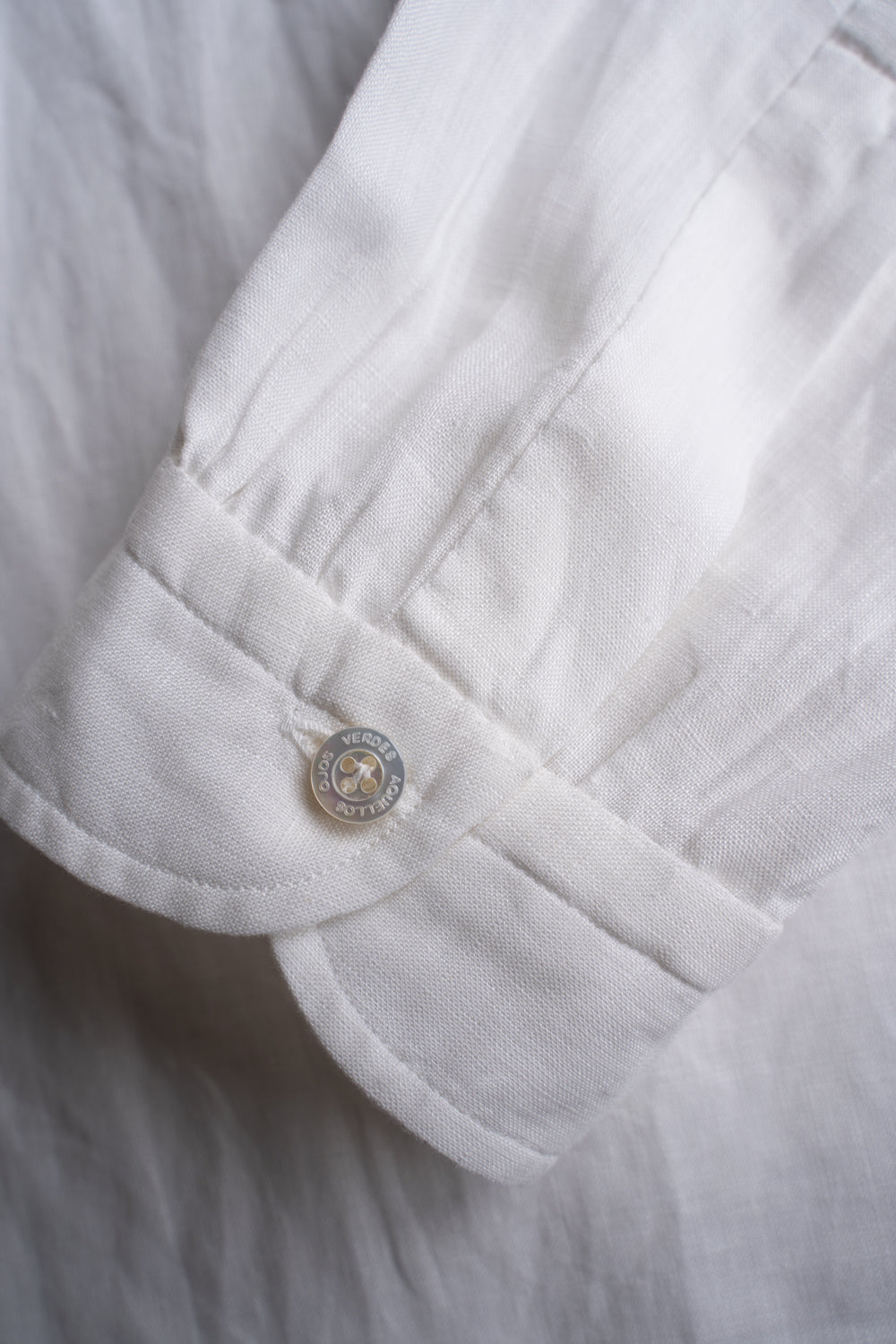 Authentic Linen Poplin Windsor Wide Collar Shirt（PEARL WHITE）