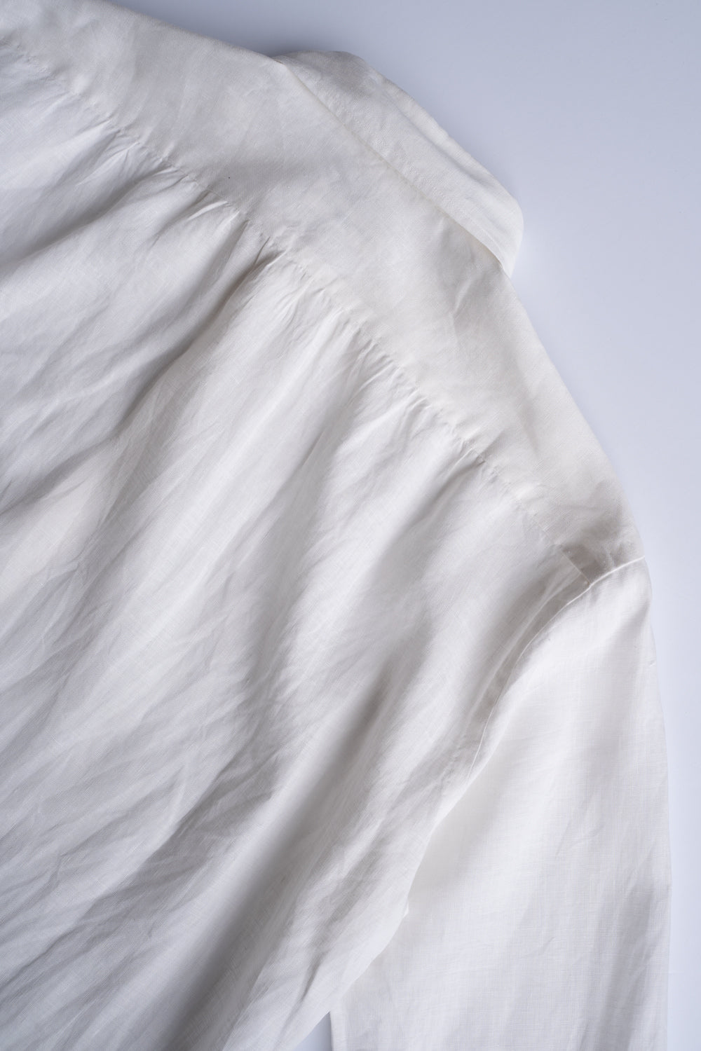 Authentic Linen Poplin Windsor Wide Collar Shirt（PEARL WHITE）