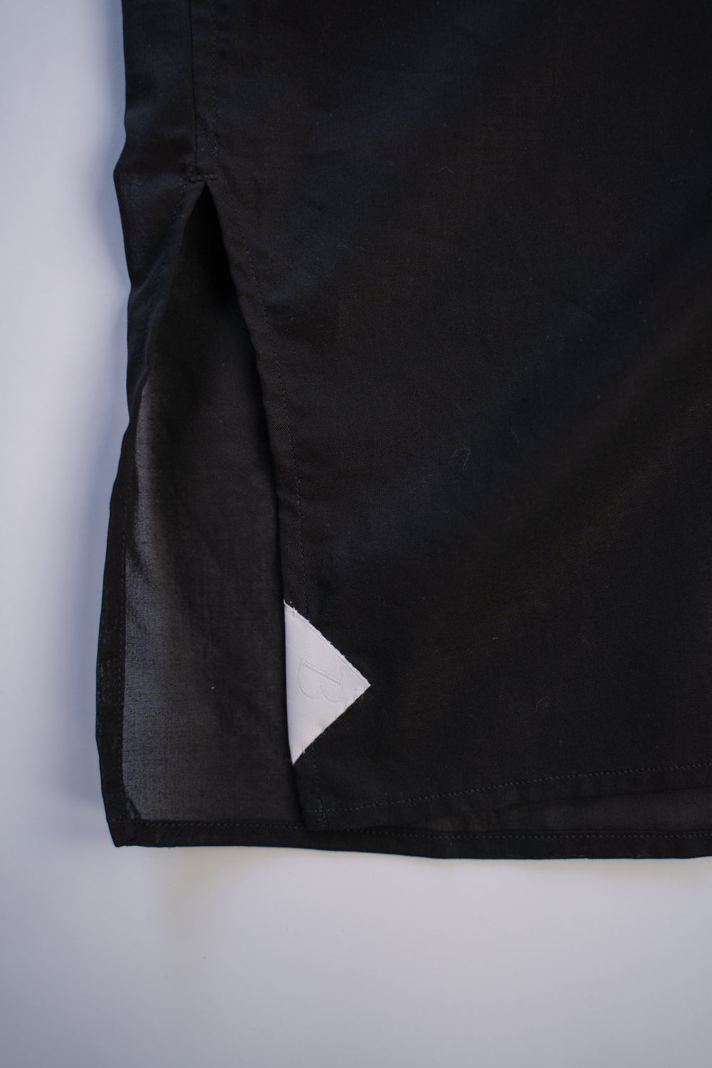 【ラスト1点】See-through Boil Ethnic Crew Neck Shirt（BLACK）
