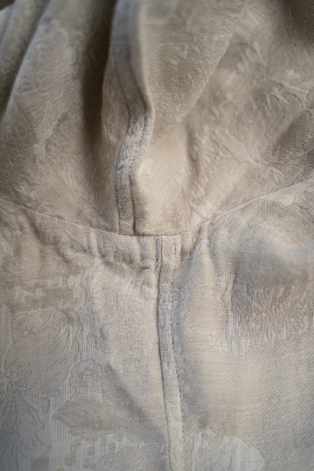 【ラスト1点】Flower Jacquard Ethnic Crew Neck Shirt（MOSS GREEN）
