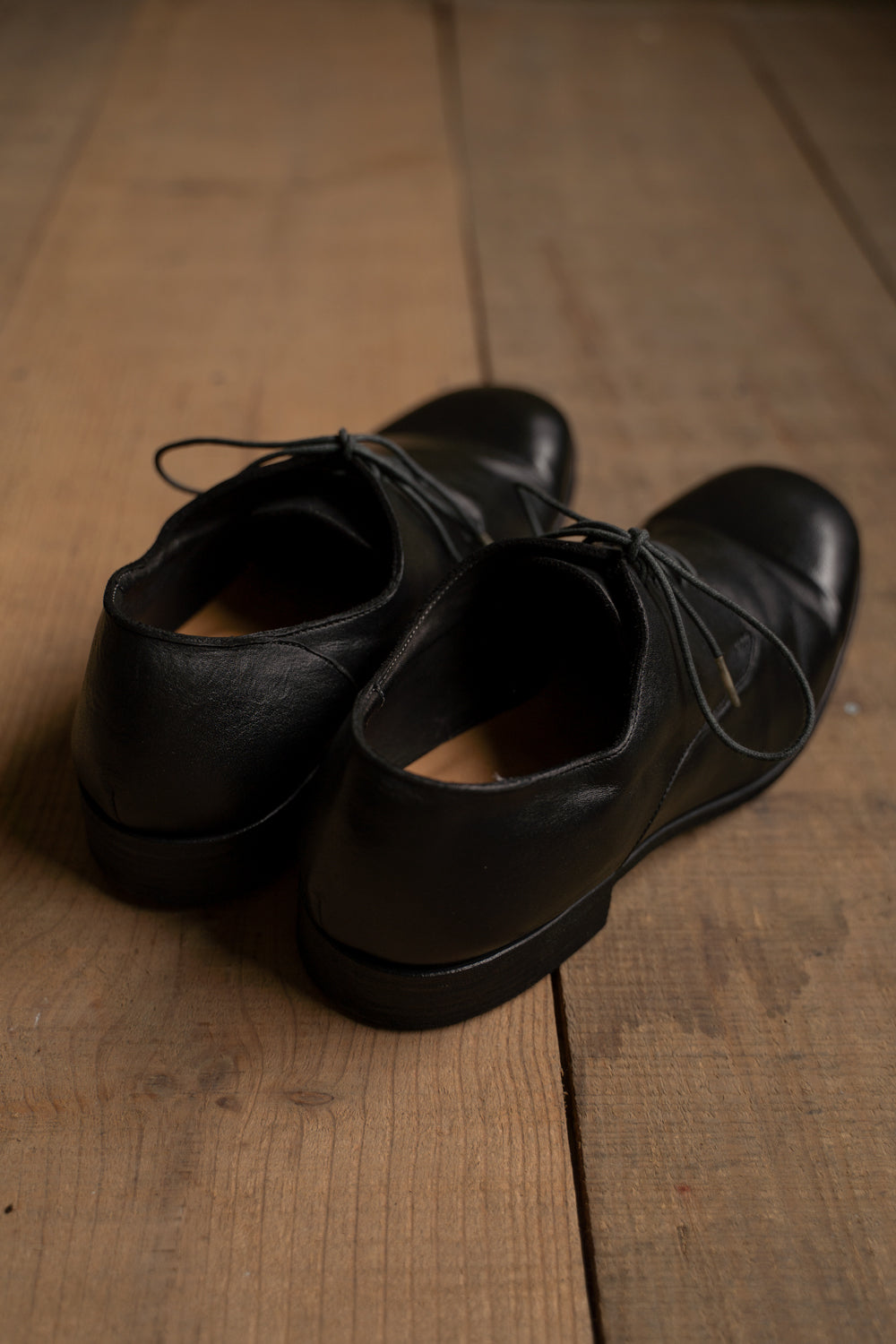 【ラスト1点】Stone Derby-Garment Dye Zeolite Cowhide（BLACK）