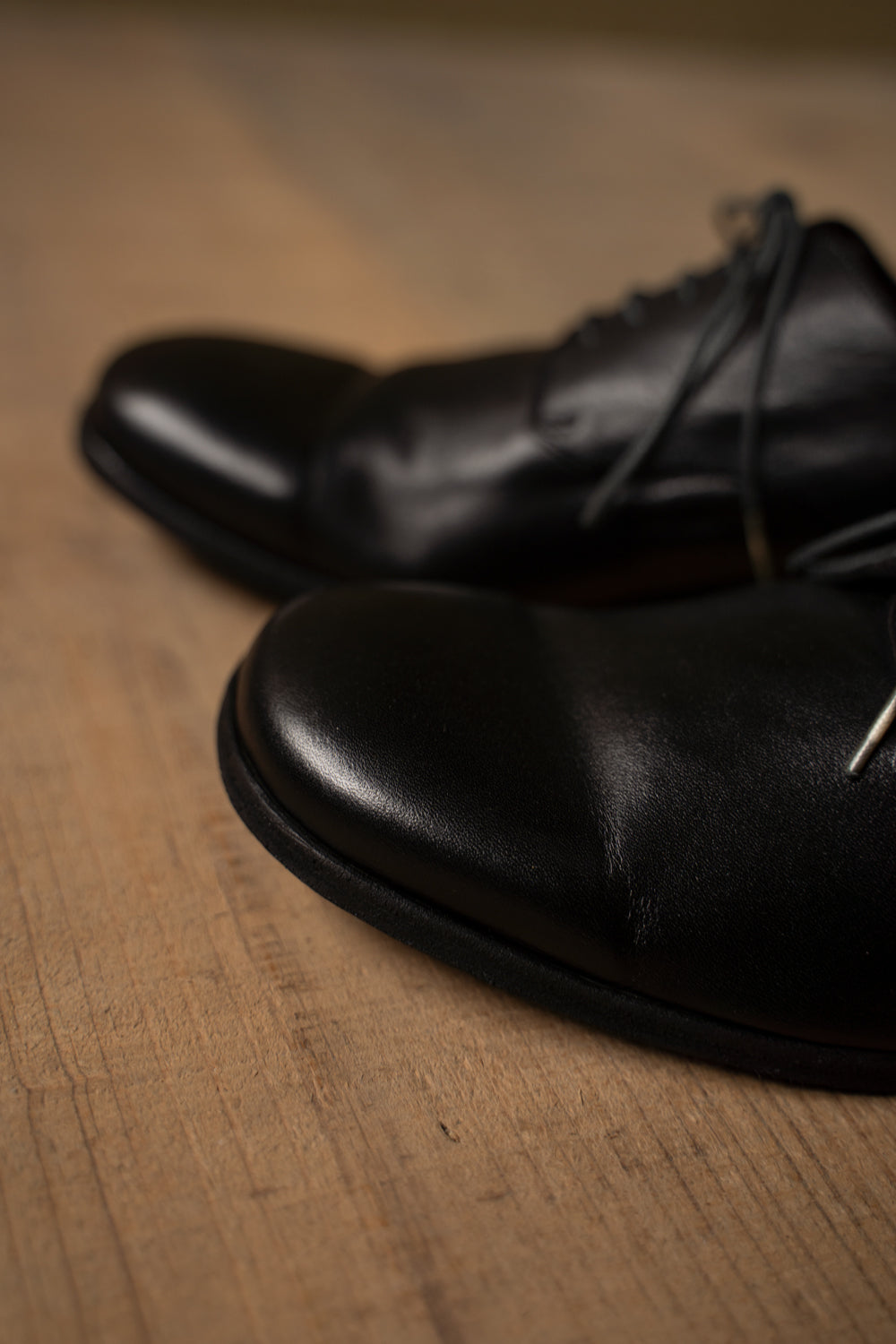 【ラスト1点】Stone Derby-Garment Dye Zeolite Cowhide（BLACK）