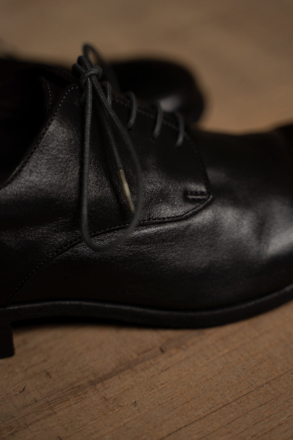 【ラスト1点】Stone Derby-Garment Dye Zeolite Cowhide（BLACK）