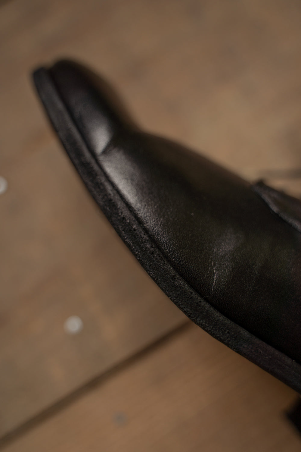 【ラスト1点】Stone Derby-Garment Dye Zeolite Cowhide（BLACK）