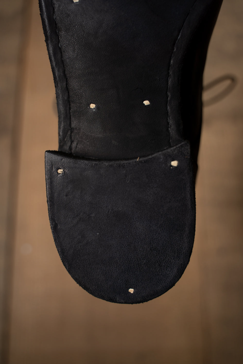 【ラスト1点】Stone Derby-Garment Dye Zeolite Cowhide（BLACK）