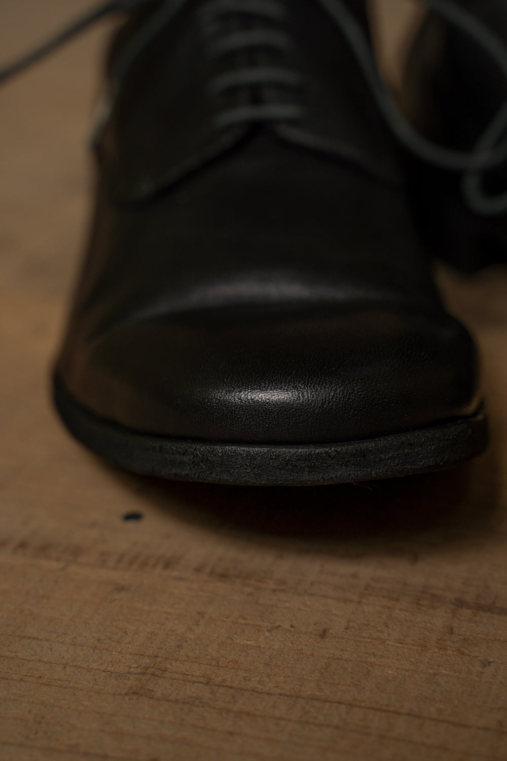 【ラスト1点】Stone Derby-Garment Dye Zeolite Cowhide（BLACK）