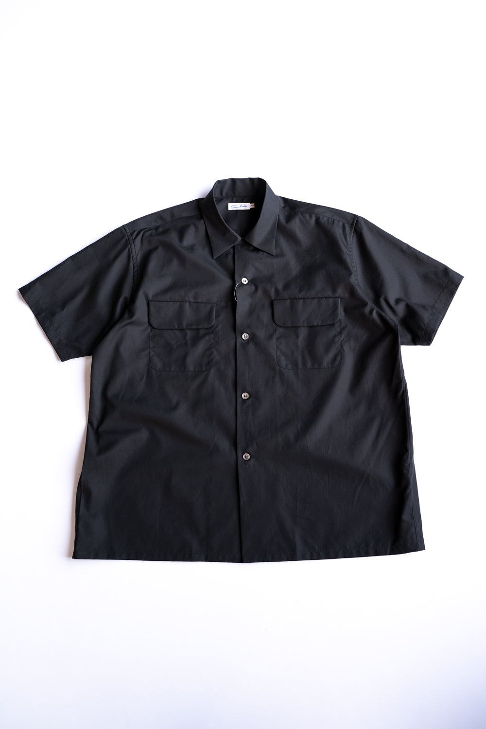 Sans limite/サンリミット】SH03BH ボックス大開襟半袖シャツ（BLACK）